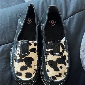 Ariat Kids' Black and Cream Moccasins